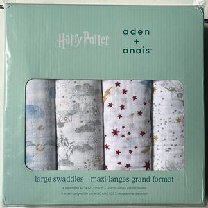 NWT Aden + Anais 4 Harry Potter muslin baby swaddles new in box